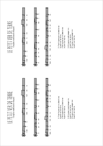 Le petit ver de terre Partition gratuite